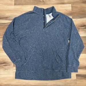 Lucky Brand Men's Heathered Blue Zip Up Sweater Size XL